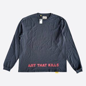 Gallery Dept Washed Black & Red Anarchy Logo Longsleeve T-Shirt